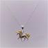 Magical Two Tone Sterling Silver Unicorn Necklace